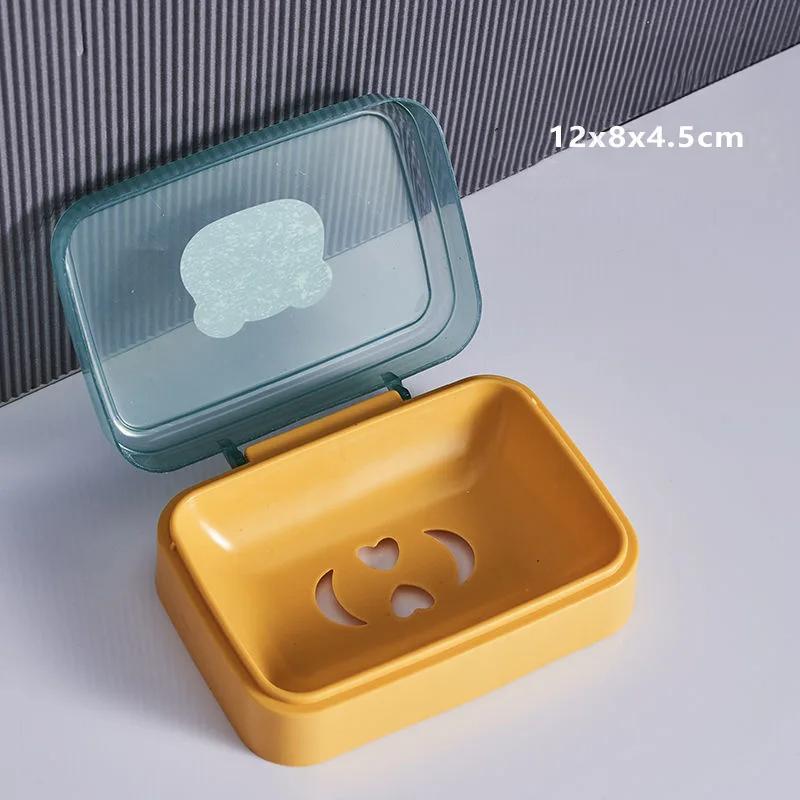 Transparent  Soap Box High-End Bathroom Glacier Patterned Soap Storage Rack For Household Use Soap Box Tray Light Luxury