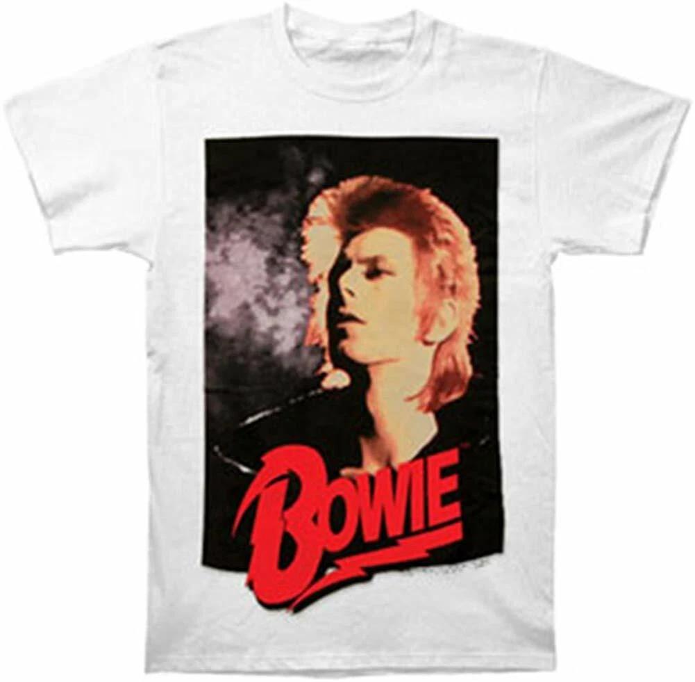 David Bowie Young Bowie Face Retro Photo Lightning Logo T-Shirt S