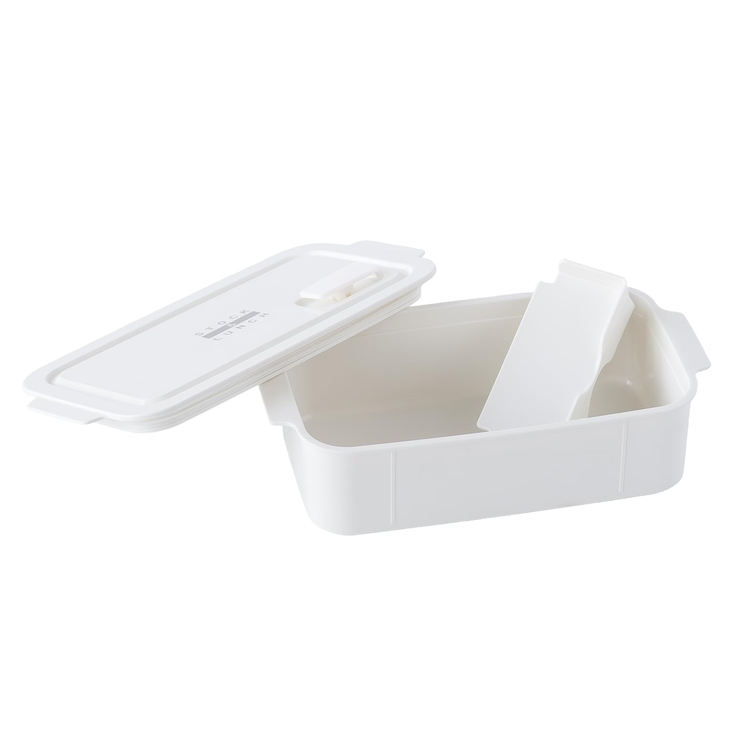 

OSK Butter Case with Airtight Storage Container with Divider and Made in Valve, Cutter, 500ml, Japan, STL-500-B белый