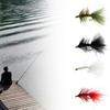 Leurre de pêche à la mouche avec hameçon aiguisé Plume réaliste nouée à la main Appât de pêche à la mouche bionique Accessoires de pêche à la truite et au bar en eau douce et salée