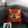 Kids Cartoon Cute Animal Cushion Cover Natural Linen Organic Fabric Double-Sided Printing Sofa Home Decor Gift Pillow Case