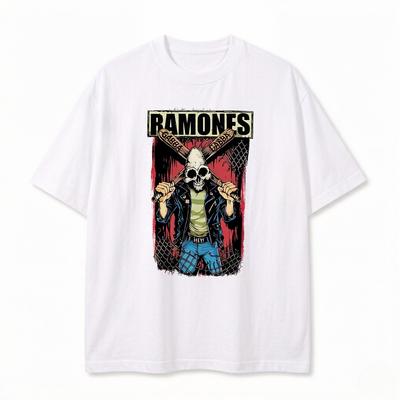 RAMONES The Ramones Band Small Design Retro American Street Punk Drop Shoulder Rock Unisex and Women Short Sleeve Tshirt