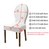 1/2/4/6Pcs T-Jacquard Nordic Dining Chair Cover Elastic Chair Seat Slipcover Curved Chair Protector Kitchen Living Room Wedding