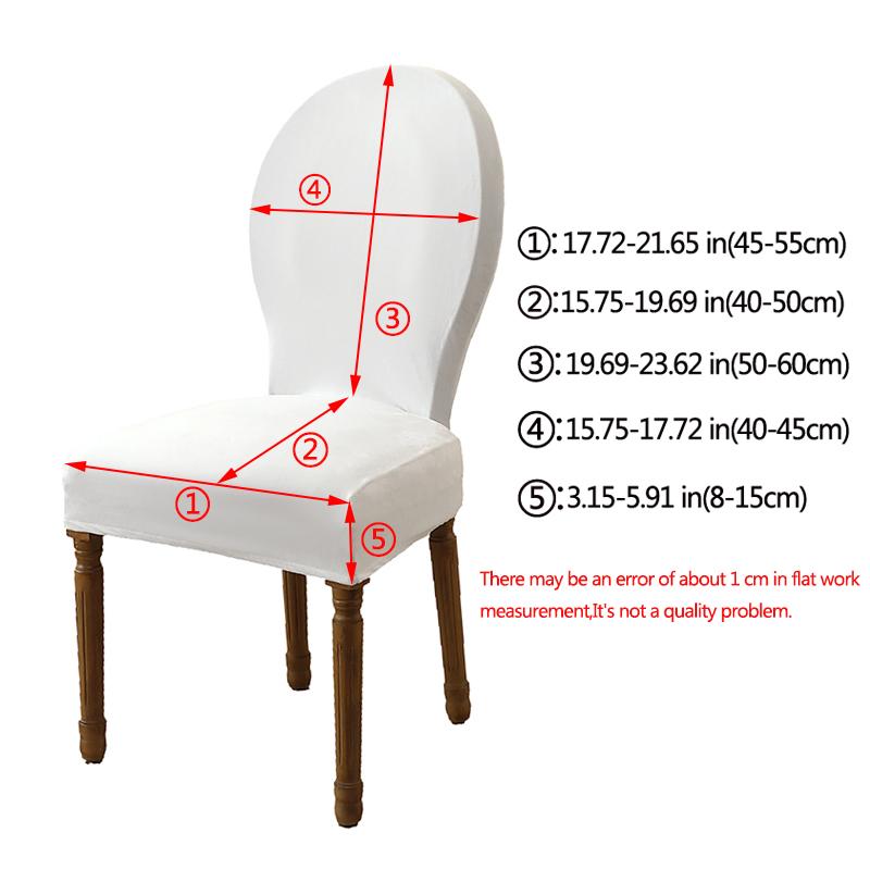 1/2/4/6Pcs T-Jacquard Nordic Dining Chair Cover Elastic Chair Seat Slipcover Curved Chair Protector Kitchen Living Room Wedding
