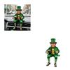 Sculptură Leprechaun Statuie Verde din Rășină cu Trifoi și Oală cu Aur Pentru Ziua Sfântului Patrick Festivaluri Irlandeze Decorare Casă