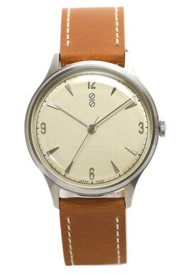 Classic Sweep Second Hand Leather Genuine Leather SISSis Watch, Hand, 1/4 Movement, Men's Watch, Band,
