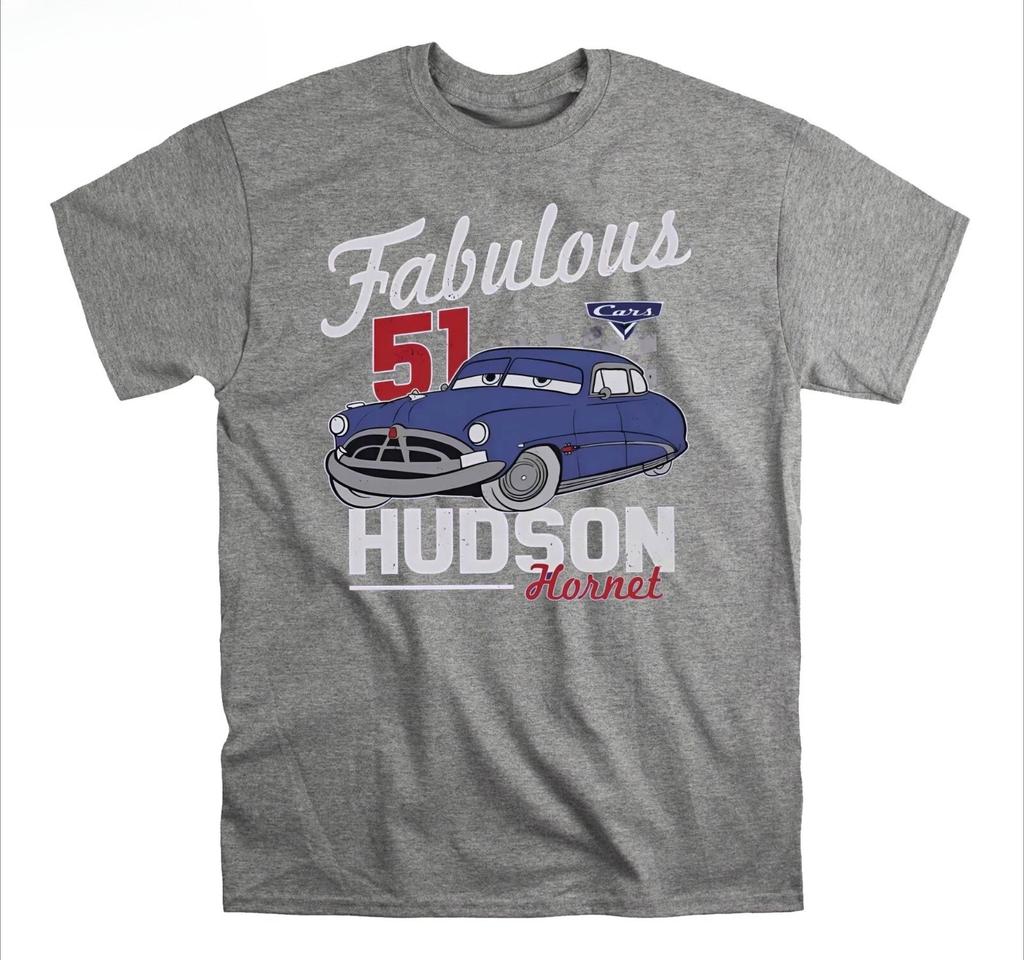 2025 Disney Retro Pixar Cars Fabulous Hudson Hornet Doc Hoodie Tshirt Men Women Unisex AC591 Hort Sleeve High Street