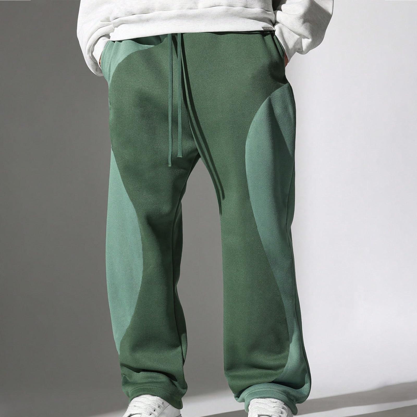 

Мужские спортивные брюки с петлями, Повседневные брюки с цветными блоками, Мужские свободные брюки XXXL