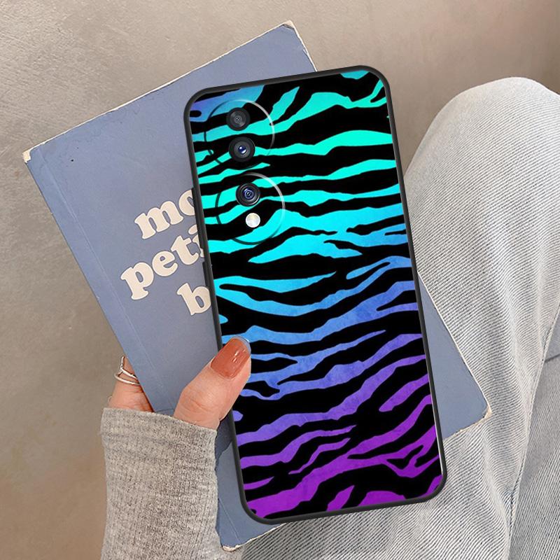 Zebra Skin Case For Honor Magic 8 Pro 5 6 7 Lite Cover For Honor 400 200 90 70 50 X8a X8b X9a X9b X9c