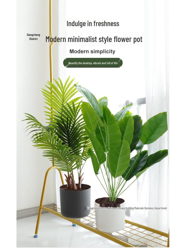 Nordic Style Self-Watering Faux Ceramic Plant Pot for Hydroponic Pothos