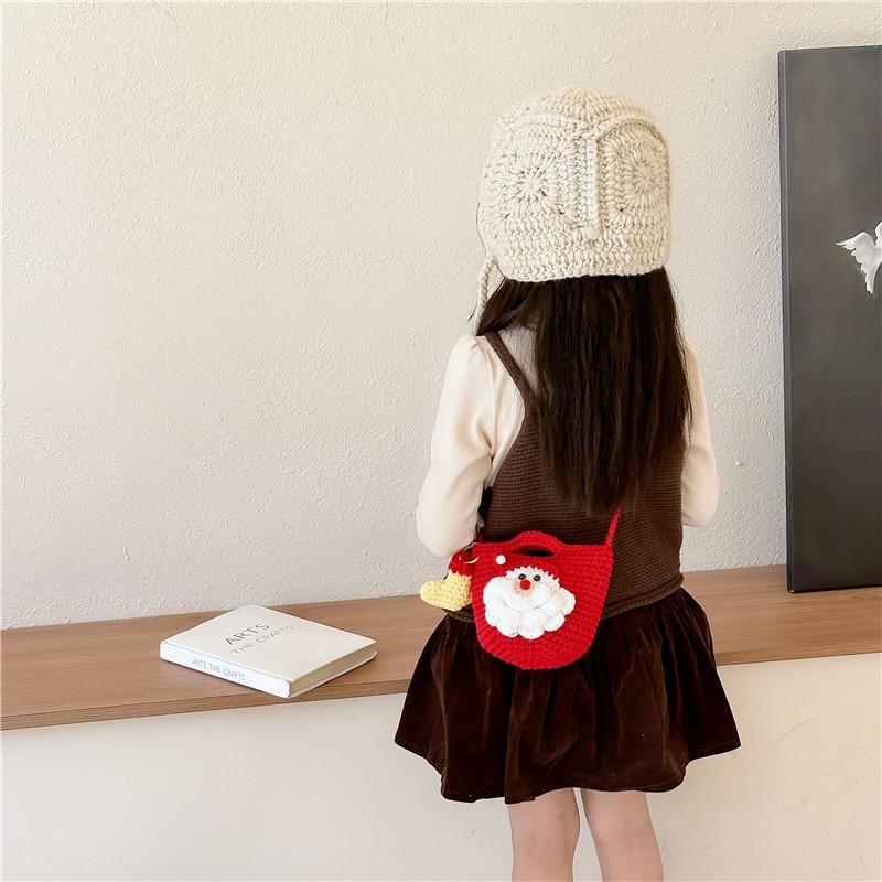 Adorable Children's Cotton Santa Bag Breathable Design Perfect For Holiday Gifts