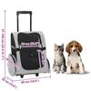 3 In 1 Pet Trolley Gray 48 X 32 X (57 106) Cm Oxford Fabric