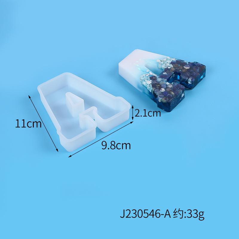 A-Z Alphabet Letter Shape Silicone Resin Casting Molds DIY Epoxy Resin Moulds