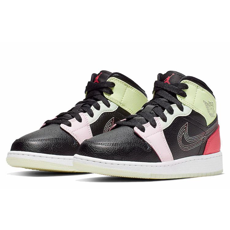 New Jordan 1 Mid Glow In The Dark GS AV5174-076