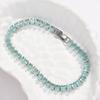 Luxury Dainty Tennis Bracelets for Women Silver Color Sparkling Colorful Cubic Zircon Stackable Hand Chain Crystal Wedding Jewel