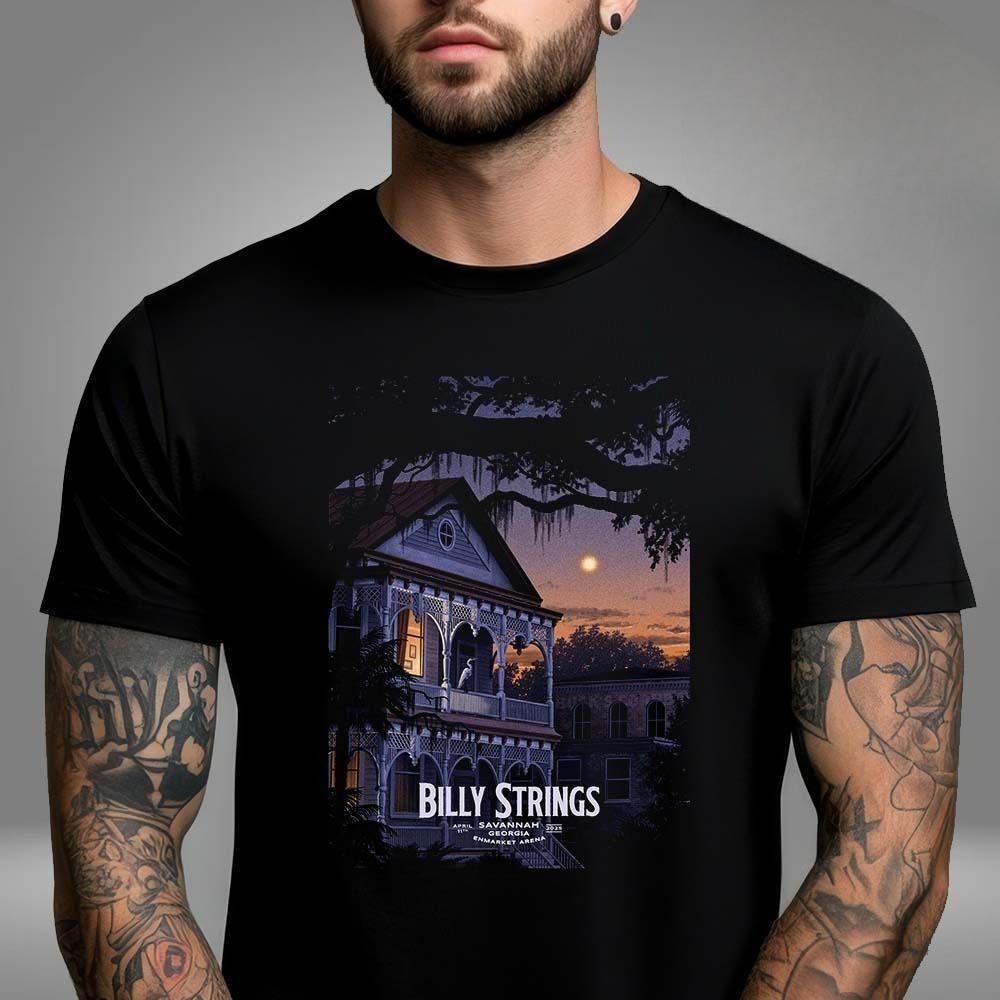 Billy Strings Exclusive Merchandise 2025 Tour Australia & New Zealand Tour List Schedule Two Sided Unisex T-Shirt