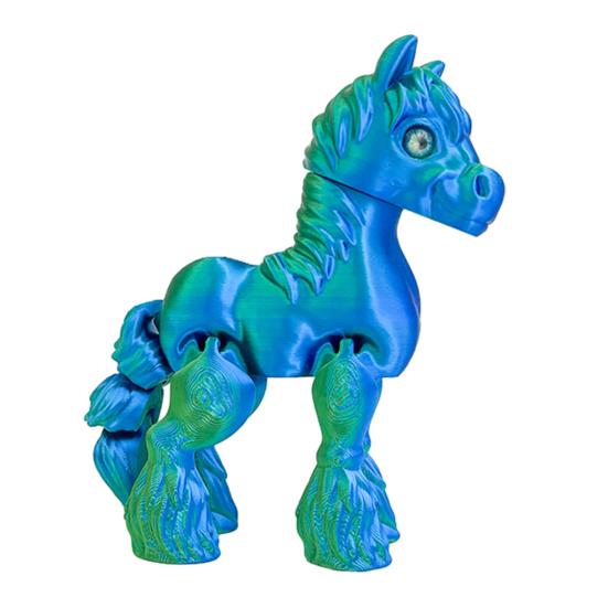 Figurine de Cheval Imprimée en 3D Articulations Mobiles Statue de Poney Jouet Fidget Anti-Stress Modèle Animal Éducatif Ornement Décoration de Bureau