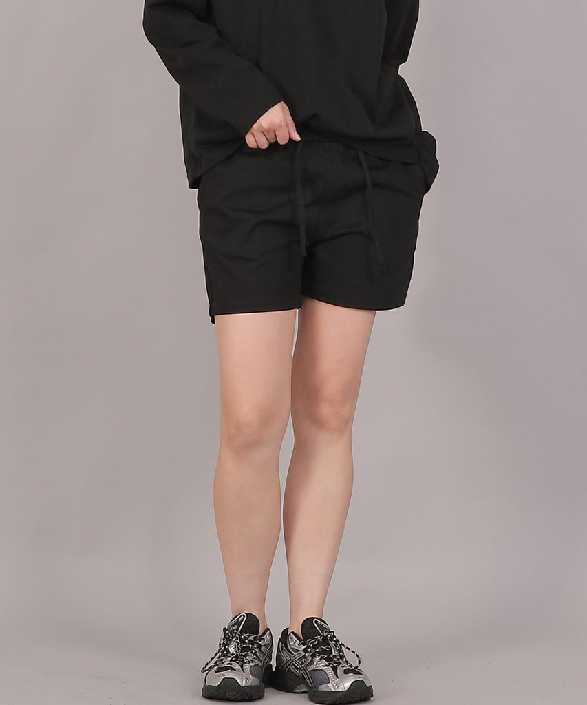 SAINTCREW Cotton Elastic Waist Shorts Cbs-387 Black