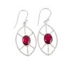 Pink Rubellite Gemstone 925 Sterling Silver Jewelry Handmade Hook Earrings 2.00" EE-48-10