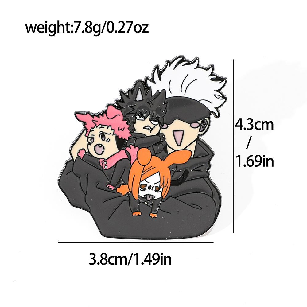 

Japanese anime spell return to battle metal badge cute creative personality five knotweed youren brooch