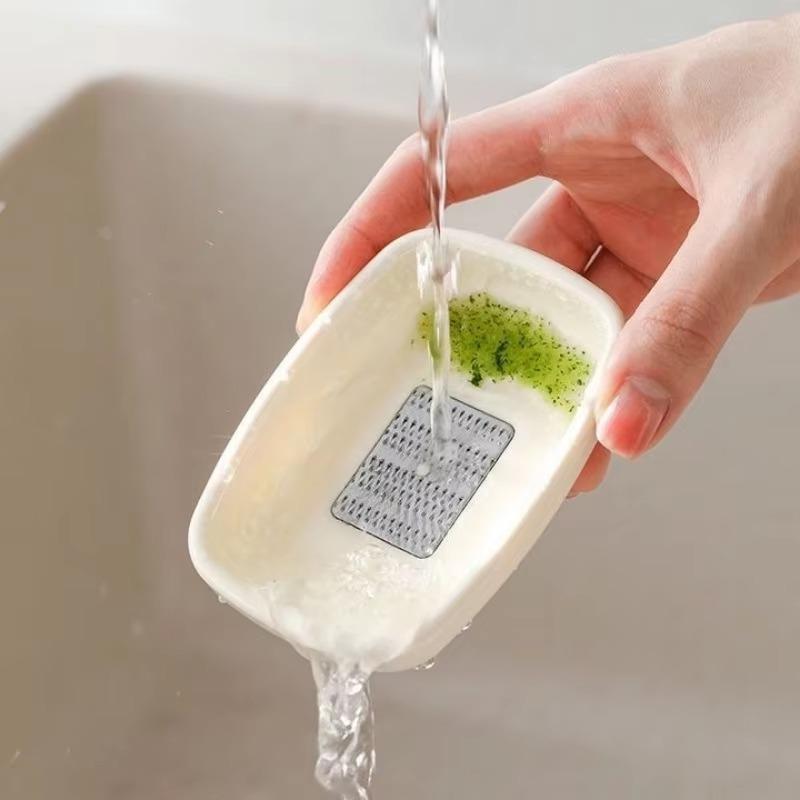 Garlic Puree Grinding Manual Press Ginger Crusher Complementary Food Mash Grinder Mincer Chopping Ginger Peeler Kitchen Gadget