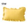 Federe Minimaliste Moderne per Cuscini, Copricuscino Ruffle, Fodera a Quadri in Cotone con Bordo Arricciato, 18x18 Pollici Accessori per la Casa del Soggiorno 20x12