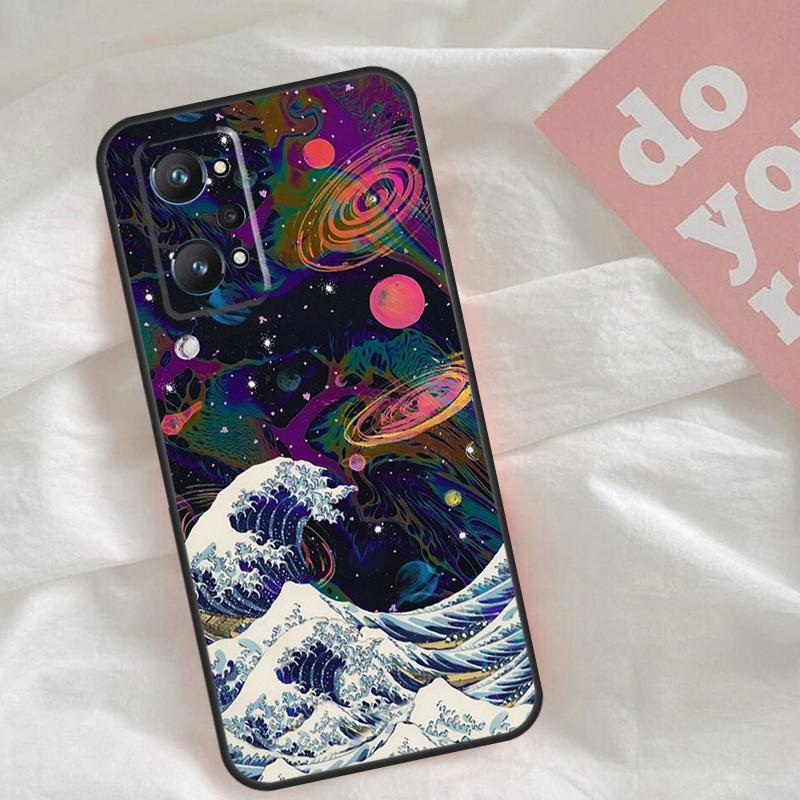 Moon Stars Space Case For Realme C65 C67 C71 C63 C61 C55 C51 C53 C35 C75 11 12 13 14 15 Pro Plus GT6 GT7 Pro