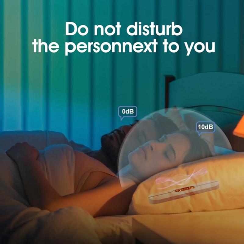 Pillow Speaker for Sleeping-Bluetooth Bone Conduction Sleep Sound Speaker with 3D White Noise, Volume Control & Sleep Timer for Side Sleepers