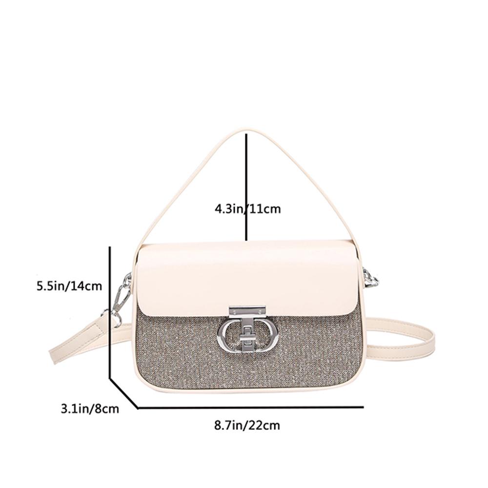 

Сумка кроссбоди из искусственной кожи для женщин, ретро, цепочка, металлическая застежка-буква, клапан, сумка-мессенджер, сумка на плечо, высокое качество, роскошь