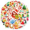 50 Christmas Stickers Graffiti Stickers Santa Claus Bells Gift Stickers Decorative Suitcase Stickers