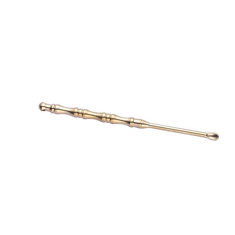 Brass Ear Spoon Keychain, Ear Digging, Ear Picking, Ear Rake Tool, Keychain Pendant, Bamboo Single and Double Use