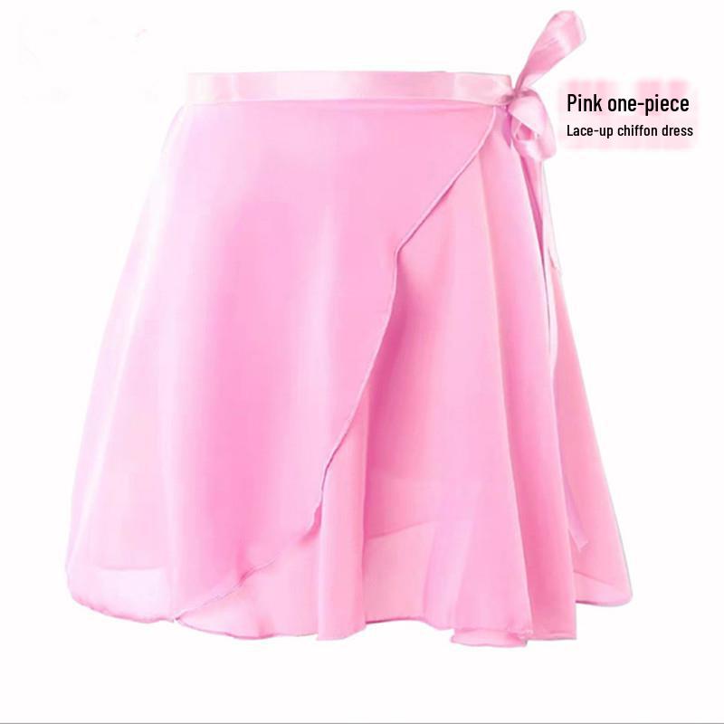 Girls' Chiffon Ballet Dance Apron Skirt - One-Piece Chinese Dance Costume