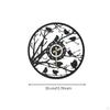 Wall Clock Decorative Metal Quiet for Office, Entryway