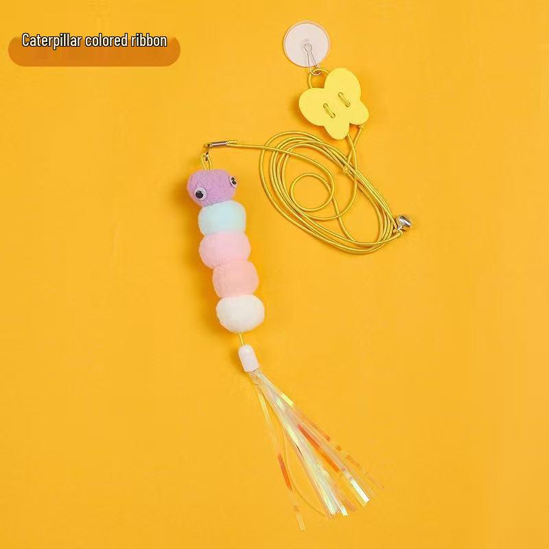 Door-Hanging Cat Toy: Feather, Bell & Mouse for Self-Entertainment & Boredom Relief