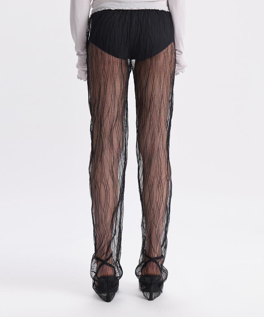 GYEONG Tulle Slim Pants_Black