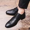 Large Size 2025 Spring Men's Shoes Pointed Leather Shoes British Trend Casual Retro Resistant Leather Shoes