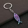 Fashionable Metal Letter/Fish/Crosses Pendant Key Rings Charm for Trendsetters