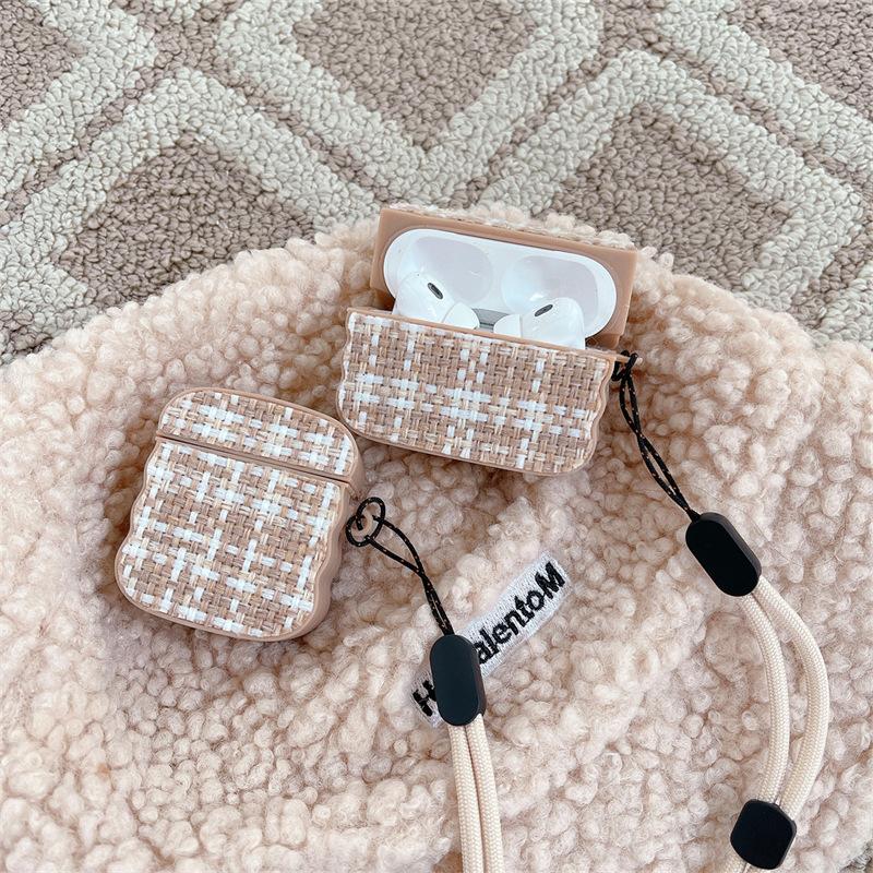 Sticky Plaid Pattern Is Suitable for AirPods Pro Apple Bluetooth 2 3rd Generation Earphone Cover Cute Creative Protective Case Female