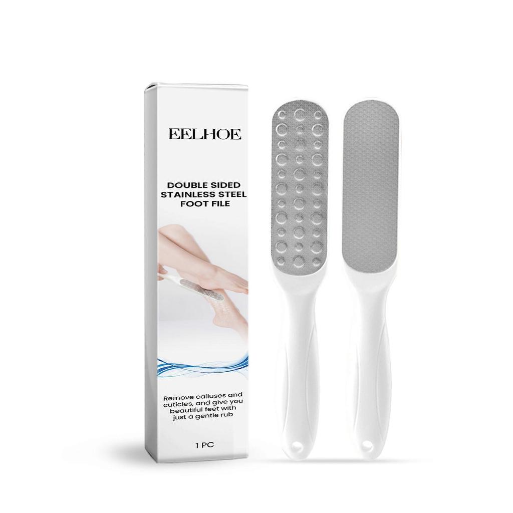 Double-Sided Stainless Steel Foot File Pedicure Tool for Callus Removal and Smooth Feet