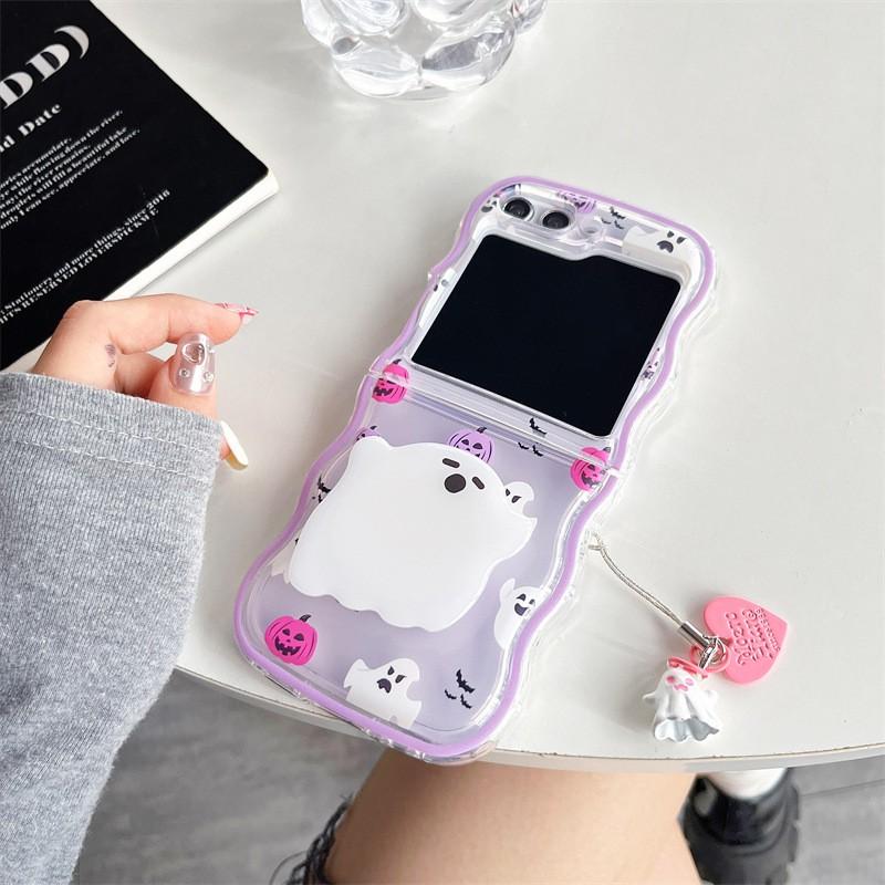 Cartoon Halloween Wave Case Galaxy Z Flip 5/6 Slim Protective Cover