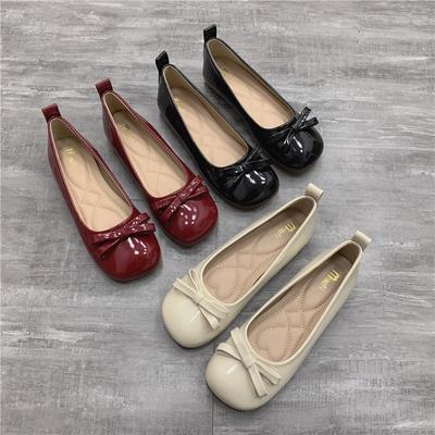 Versatile Bow with Skirt Soft-soled Women's Outer Wear Summer New Shallow Mouth Flat-soled Single Shoes