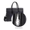 SCHWARZETIENNE Men's Genuine Leather 14-inch Business Briefcase