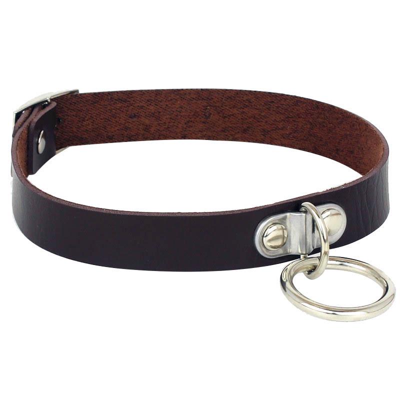 Bracelet-collier en cuir synthétique style punk Harajuku avec rivets et cadenas d'amour - Série Petit Diable japonaise et coréenne