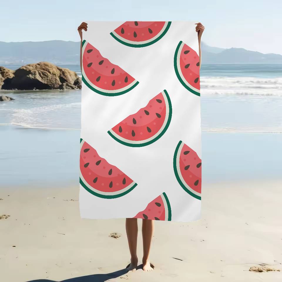 Fruit Watermelon Pattern Print Microfiber Beach Towels Quick Dry Towel Sand Beach Towels Pool Towel For Travel Swim Pool Yoga