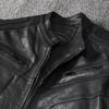 New PU Leather Jacket Men's Short Slim Car Leather Jacket