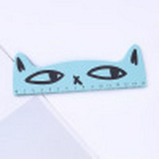 Korean Cartoon Cat Wooden Stationery Ruler - 15cm Cute, Colorful, and Creative for Students and Drawing Journals