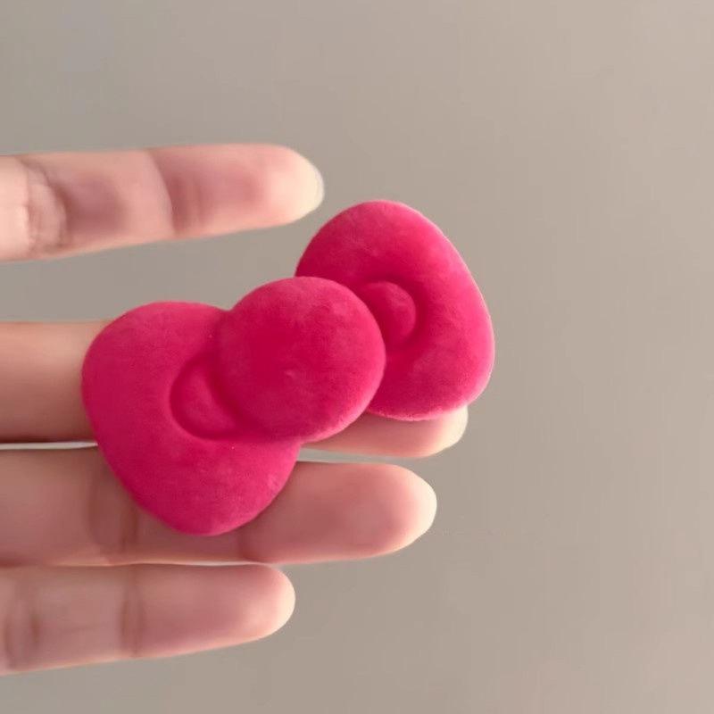 1 Pair Sweet Pink Bow Star Hair Clips Heart Barrette with Glittery Star Design, Perfect for & Women'S Fashion Accessories, Cute Hair Clip