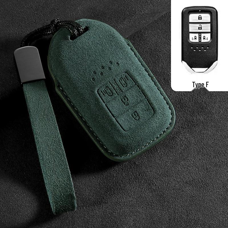 Compatible Car Key Case for Honda CRV, Accord 10th Gen, Civic, XRV, Guandao, Lingpai, Haoying, Binzhi - Cowhide Leather Bag