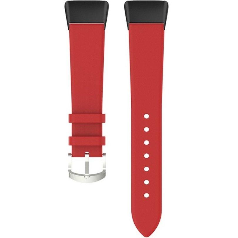 Genuine Leather Strap for Huawei Band 6, Red