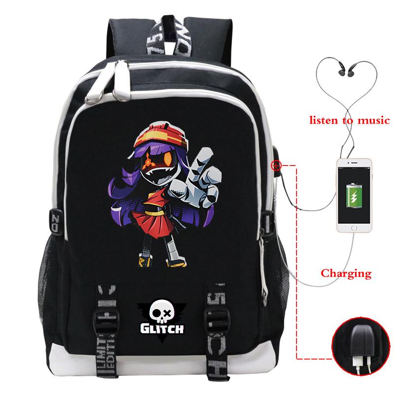 Murder Drones Peripheral Backpack USB Interface Cross-border Multifunctional Leisure Student School Bag